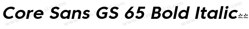 Core Sans GS 65 Bold Italic字体转换